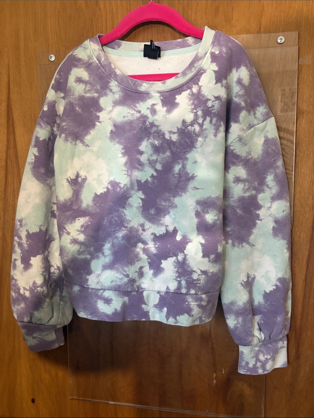 Art Class Kids Tie-Dye Crewneck Sweatshirt in Lavender & Mint